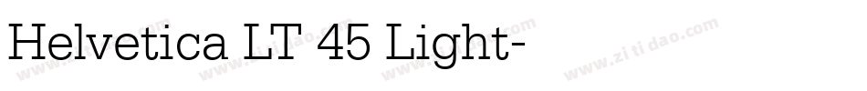 Helvetica LT 45 Light字体转换